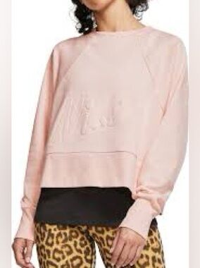 Nike Pink Cropped Sweatshirt- size Medium